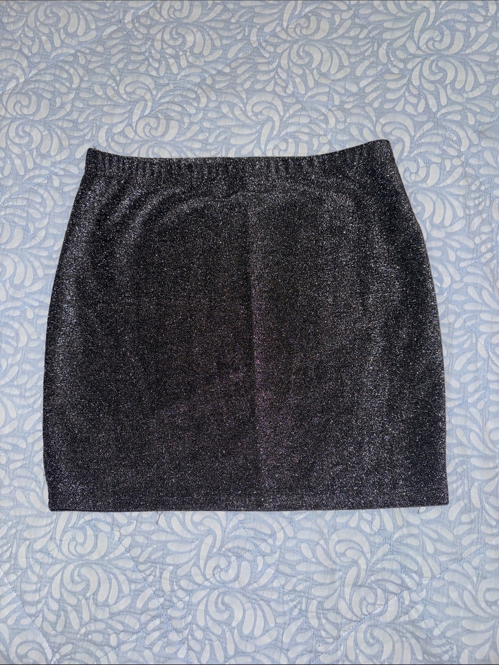 Women's Sparkle Black Mini Skirt